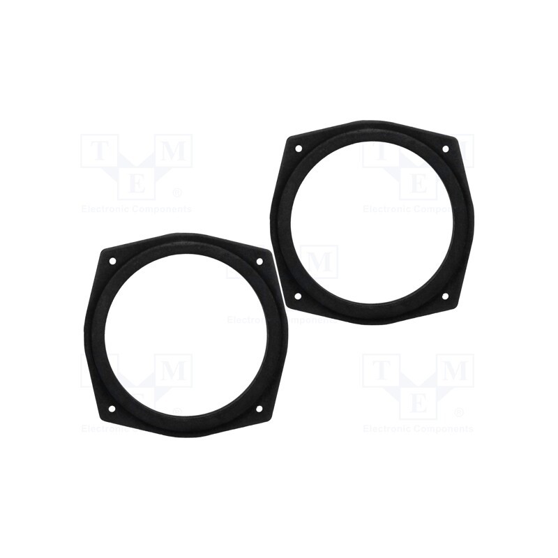 1 set x BASSER - DMSSAN01 - Spacer ring, MDF, 165mm, SsangYong, impregnated, 2pcs.