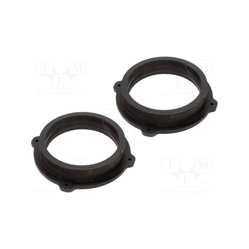 1 set x BASSER - DMHYUN02 - Spacer ring, MDF, 165mm, Hyundai, impregnated, 2pcs.