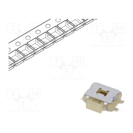 2 pcs x E-SWITCH - TL1014AF160QG - Microswitch TACT, SPST-NO, Pos: 2, 0.05A/12VDC, SMT, 1.57N, 1mm