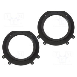 1 set x BASSER - DMFIAT04 - Spacer ring, MDF, 165mm, Citroën,Fiat,Peugeot, impregnated, 2pcs.