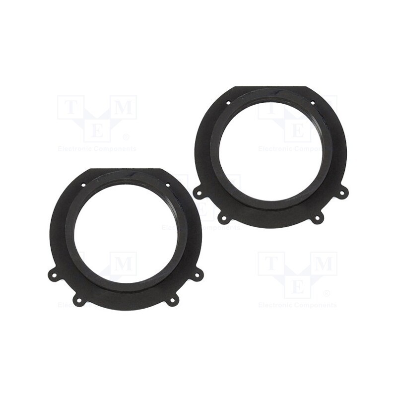 1 set x BASSER - DMFIAT04 - Spacer ring, MDF, 165mm, Citroën,Fiat,Peugeot, impregnated, 2pcs.
