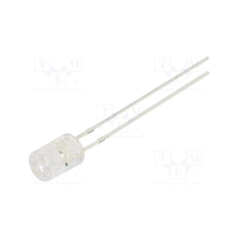1 pcs x OPTOSUPPLY - OSR5PA5GA1B-5V - LED, 5mm, red, 500÷750mcd, 100°, Front: flat, 5V, No.of term: 2, 150mW