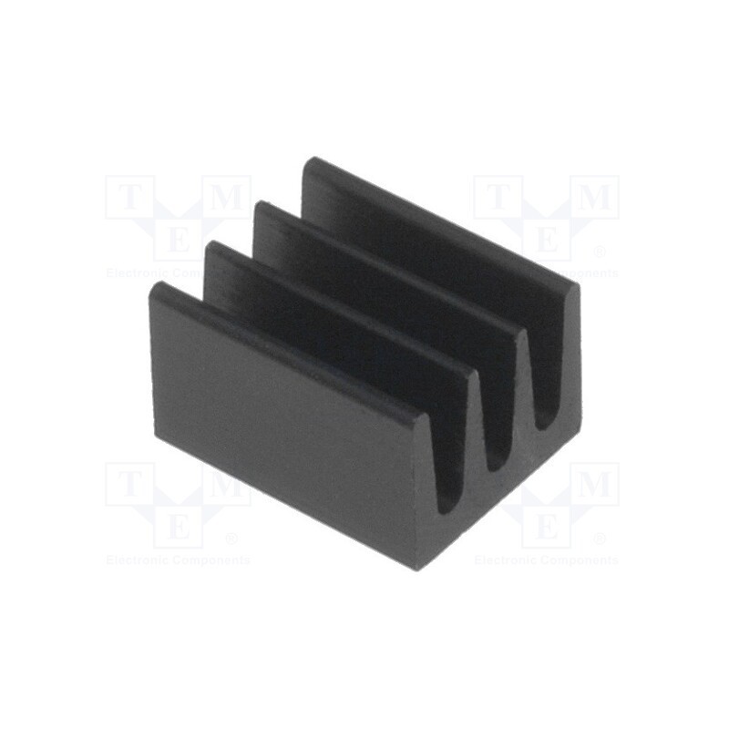 2 pcs x FISCHER ELEKTRONIK - ICKSMDA8SA - Heatsink: extruded, black, L: 8mm, W: 6.3mm, H: 4.8mm, 87K/W, anodized
