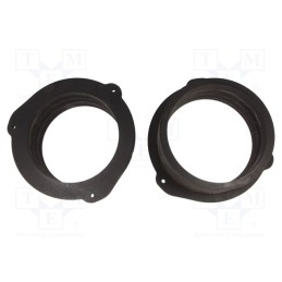 1 set x BASSER - DMAUDI16 - Spacer ring, MDF, 165mm, Audi, impregnated, 2pcs.