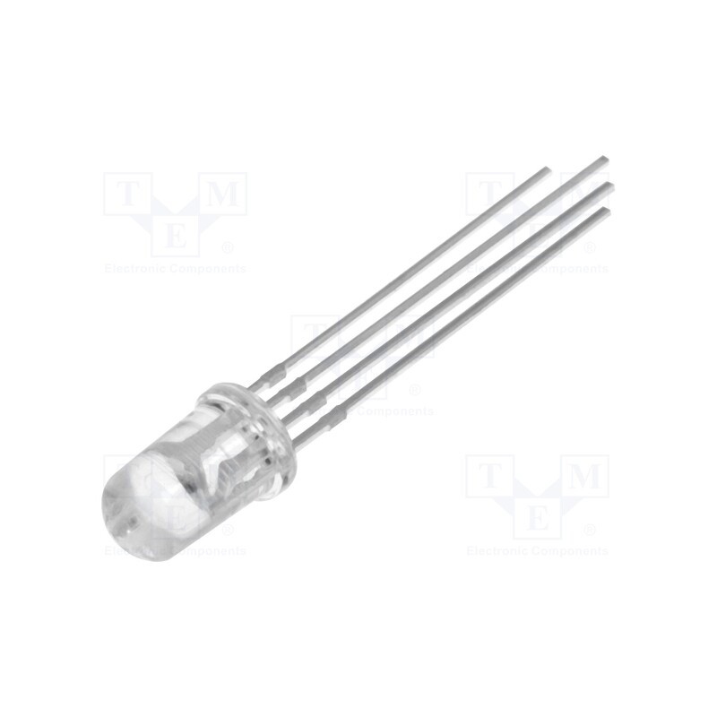 1 pcs x LUCKYLIGHT - LL-509RGBC2E-004 - LED, 5mm, RGB, 25°, Front: convex, 1.6÷2.6/2.8÷3.8/2.8÷3.8V