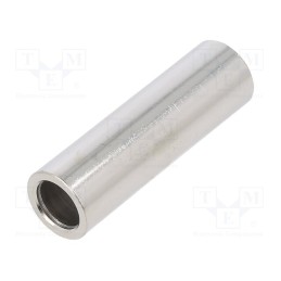 5 pcs x DREMEC - 3112/8,2X40 - Spacer sleeve, 40mm, cylindrical, brass, nickel, Out.diam: 12mm
