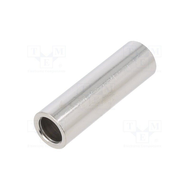 5 pcs x DREMEC - 3112/8,2X40 - Spacer sleeve, 40mm, cylindrical, brass, nickel, Out.diam: 12mm