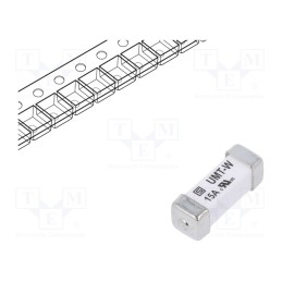 1 pcs x SCHURTER - 3-122-718 - Fuse: fuse, time-lag, 15A, 125VAC, 125VDC, SMD, ceramic, copper