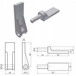 Side hinge fi14 for welding