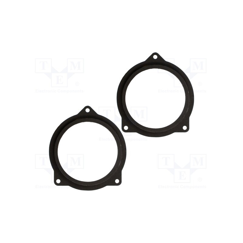 1 set x BASSER - DMBMW09 - Spacer ring, MDF, 100mm, BMW, impregnated, 2pcs.