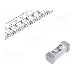 1 pcs x SCHURTER - 3-122-714 - Fuse: fuse, time-lag, 7.5A, 125VAC, 125VDC, SMD, ceramic, copper