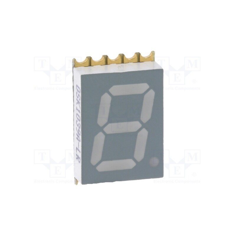 1 pcs x OPTOSUPPLY - OSK1039A-LR - Display: LED, 7-segment, 10mm, 0.39', No.char: 1, red, 4÷15mcd, SMD