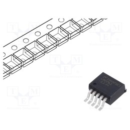 1 pcs x TEXAS INSTRUMENTS - LM2596SX-3.3/NOPB - IC: PMIC, DC/DC converter, Uin: 4.5÷40VDC, Uout: 3.3VDC, 3A, TO263-5