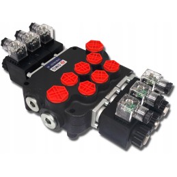 Electric hydraulic distributor, 3 sections, 12v