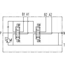Electric hydraulic distributor, 3 sections, 12v