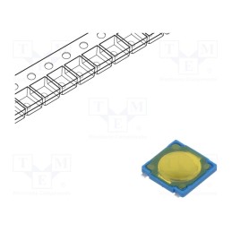 5 pcs x C&K - PTS530 GN055 SMTR LFS - Microswitch TACT, SPST-NO, Pos: 2, 0.05A/12VDC, SMT, none, 1N, 550um