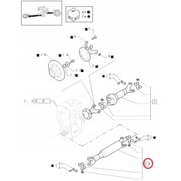 Front drive shaft New Holland LB115B 87552416