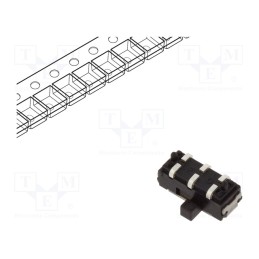 1 pcs x C&K - JS202011JAQN - Switch: slide, Pos: 2, DPDT, 0.3A/6VDC, ON-ON, No.of term: 6, SMT