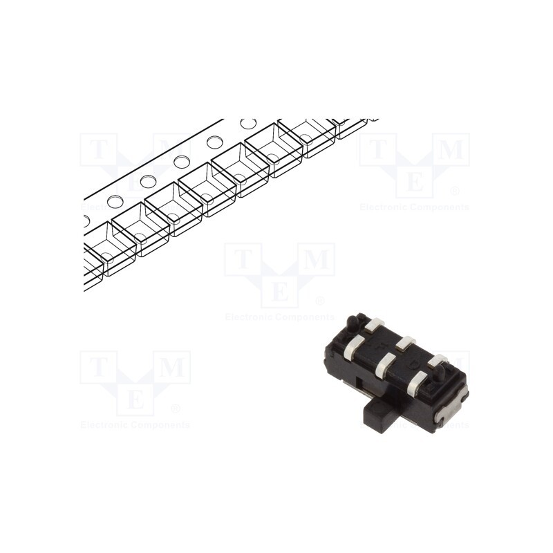 1 pcs x C&K - JS202011JAQN - Switch: slide, Pos: 2, DPDT, 0.3A/6VDC, ON-ON, No.of term: 6, SMT