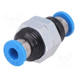 1 pcs x FESTO-153157 - Push-in fitting, threaded,straight, -0.95÷6bar, Thread: M12