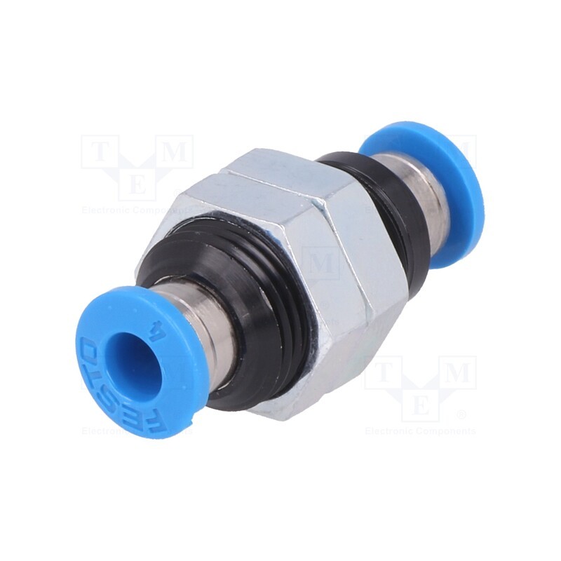 1 pcs x FESTO-153157 - Push-in fitting, threaded,straight, -0.95÷6bar, Thread: M12