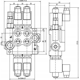 Hydraulic electric distributor 1 sec 80l 12v