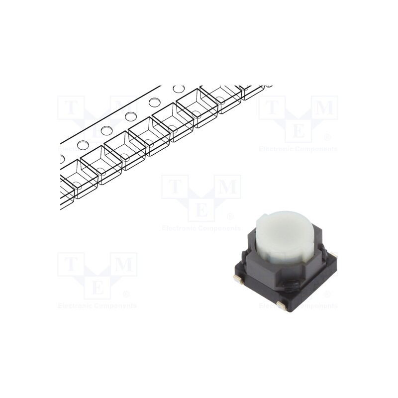 1 pcs x PANASONIC - EVQP1D05M - Microswitch TACT, SPST, Pos: 2, 0.02A/15VDC, SMT, none, 6.1x6x3.5mm