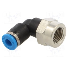 1 pcs x FESTO-153273 - Push-in fitting, angled 90°, -0.95÷6bar, Gasket: NBR rubber, QS