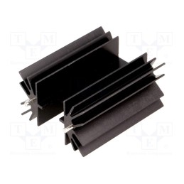 1 pcs x STONECOLD - HS-142-50 - Heatsink: extruded, TO220, black, L: 50.8mm, 5.2K/W, aluminium