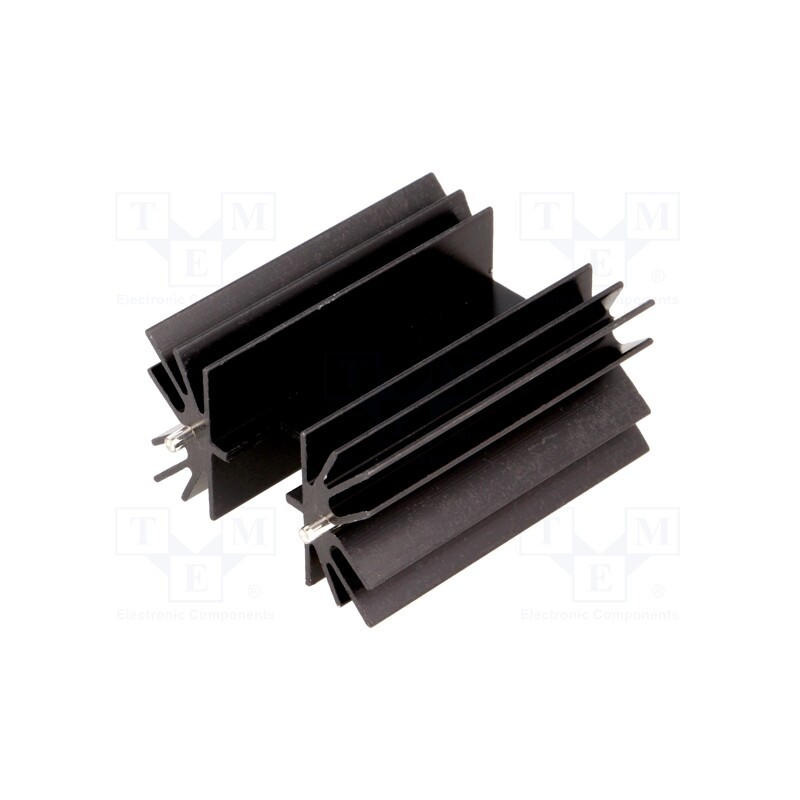 1 pcs x STONECOLD - HS-142-50 - Heatsink: extruded, TO220, black, L: 50.8mm, 5.2K/W, aluminium