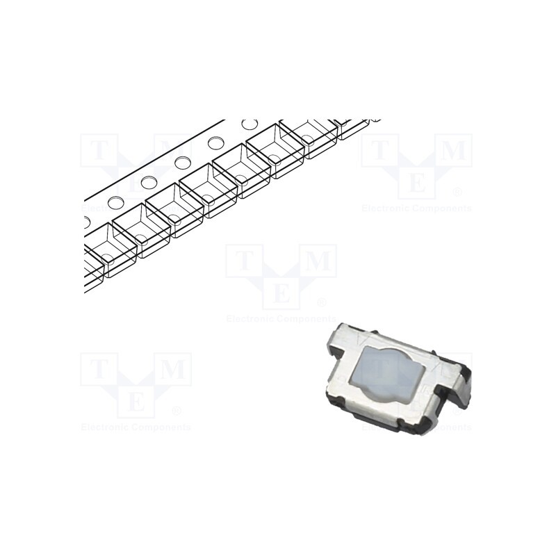1 pcs x PANASONIC - EVQP40B3M - Microswitch TACT, SPST, Pos: 2, 0.02A/12VDC, SMT, 6x3.5x3.5mm
