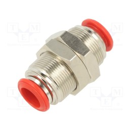 1 pcs x AIGNEP-50050 10 - Push-in fitting, bulkhead,straight,inline splice, -0.99÷20bar