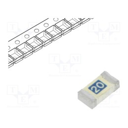 1 pcs x LITTELFUSE - 0501020.WR - Fuse: fuse, quick blow, 20A, 32V, 32VDC, SMD, ceramic, 501, 1206