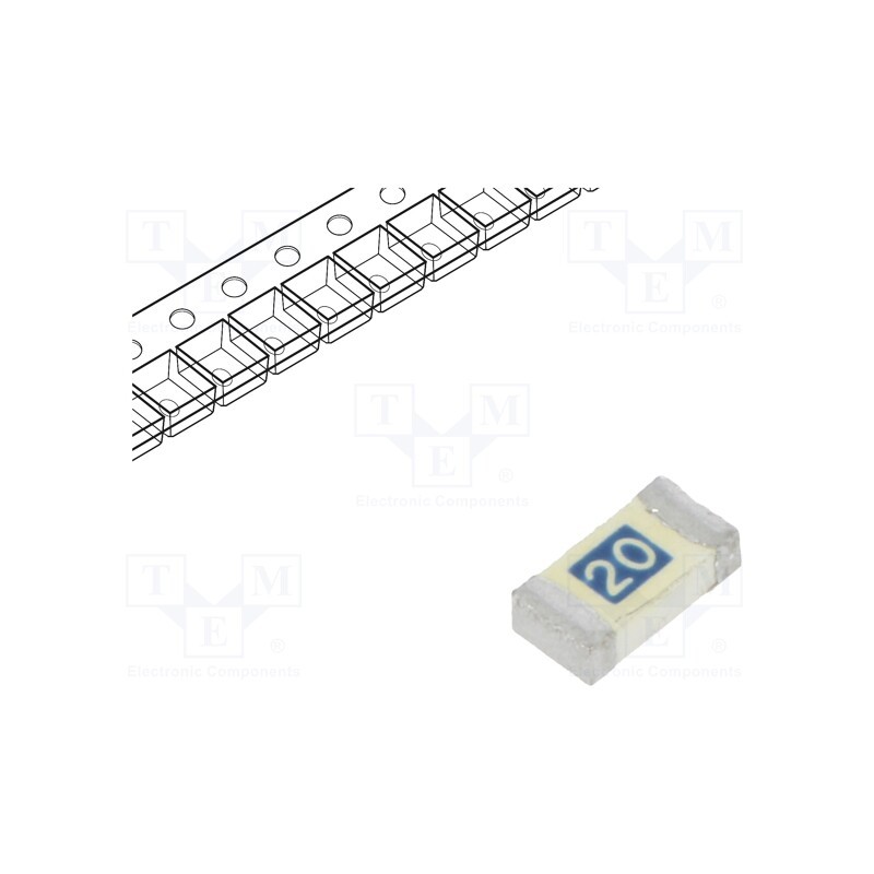 1 pcs x LITTELFUSE - 0501020.WR - Fuse: fuse, quick blow, 20A, 32V, 32VDC, SMD, ceramic, 501, 1206