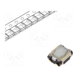 2 pcs x PANASONIC - EVPAAQ02W - Microswitch TACT, SPST, Pos: 2, SMT, none, 3.5N, 2.9x3.5x1.4mm