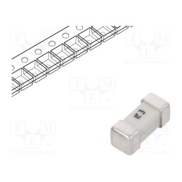 1 pcs x LITTELFUSE - 0476003.MR - Fuse: fuse, quick blow, 3A, 250VAC, 250V, 125VDC, SMD, ceramic, 476