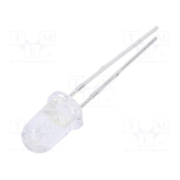 1 pcs x EVERLIGHT - 334-15/T2C1-1WYB/EU - LED, 5mm, white cold, 14250÷28500mcd, 15°, Front: convex, 2.8÷3.6V