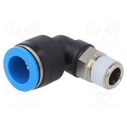 1 pcs x FESTO-164981 - Push-in fitting, angled 90°, -0.95÷6bar, Gasket: NBR rubber, QS