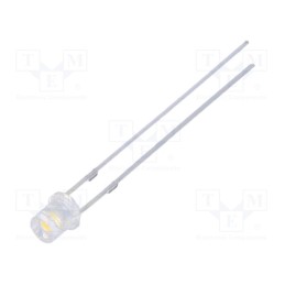 1 pcs x OPTOSUPPLY - OSMMD234E1A - LED, 3mm, white warm, 1120÷1560mcd, 140°, Front: flat, 2.7÷3.4V