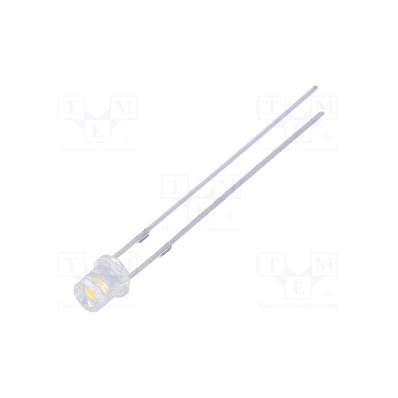 1 pcs x OPTOSUPPLY - OSMMD234E1A - LED, 3mm, white warm, 1120÷1560mcd, 140°, Front: flat, 2.7÷3.4V