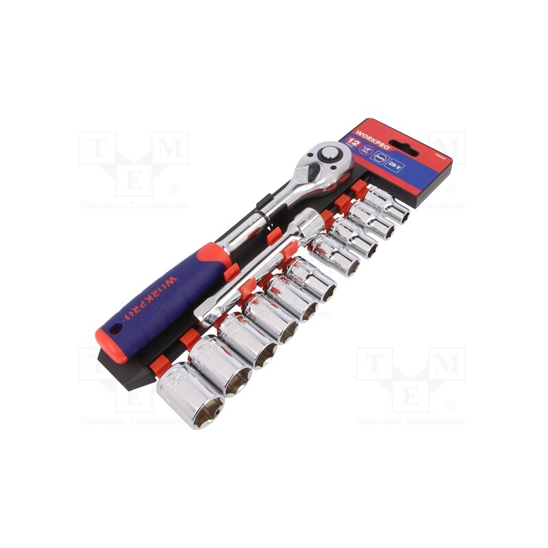 1 set x Workpro - W003024 - Wrenches set, 6-angles,socket spanner, 12pcs.