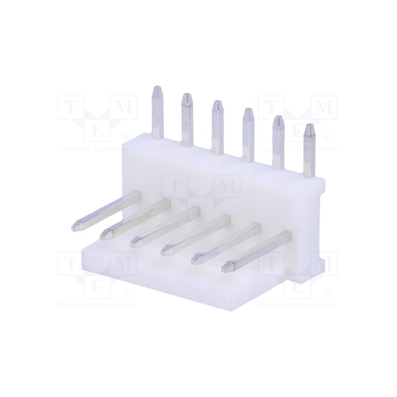 2 pcs x PANCON - MUAS100-06-C_E - Socket, wire-board, male, PIN: 6, 2.54mm, THT, MAS-CON, tinned