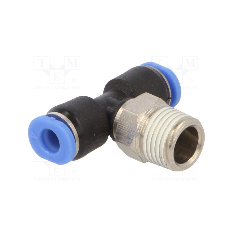 1 pcs x PNEUMAT-PDR-184 - Push-in fitting, T-tap splitter, -0.95÷10bar, Thread: R 1/8'