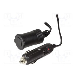 1 pcs x LOGILINK - CP0111 - Cigarette lighter socket extension cord, 8A, Sup.volt: 12VDC