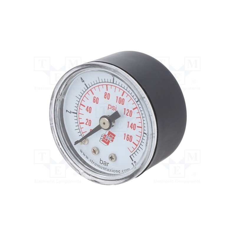 1 pcs x PNEUMAT-M40A.PL012G18 - Manometer, 0÷12bar, non-aggressive liquids,inert gases, 40mm