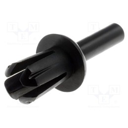 5 pcs x KSS WIRING - SR-0612K - Rivet, polyamide, Panel cutout diam: 6.2mm, black, UL94V-2