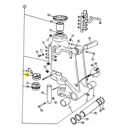 Lower tailstock bushing JCB Kop Lad 808 00201