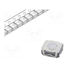 5 pcs x C&K - KSC2TE41J LFS - Microswitch TACT, SPST-NO, Pos: 2, 0.05A/32VDC, SMT, none, 4N, 3.5mm