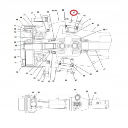 Upper king pin cat 428c d1 1197038