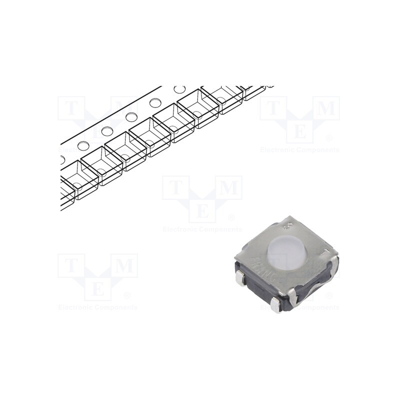 5 pcs x C&K - KSC2TE31J LFS - Microswitch TACT, SPST-NO, Pos: 2, 0.05A/32VDC, SMT, none, 2.8N